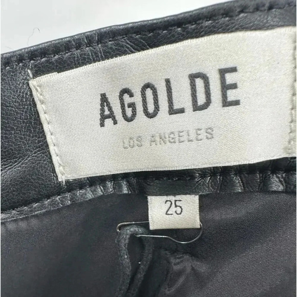 AGOLDE RECYCLED LEATHER PANTS SIZE 25 B1941 - Picture 8 of 8